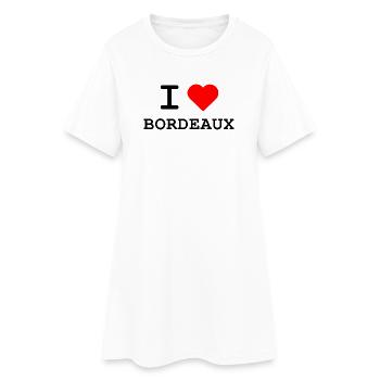J’adore Bordeaux - Ich liebe Bordeaux - Robe T-shirt Femme - blanc - Devant