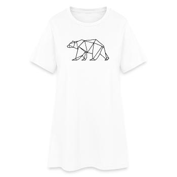Polygone ours grizzli polaire - Robe T-shirt Femme - blanc - Devant