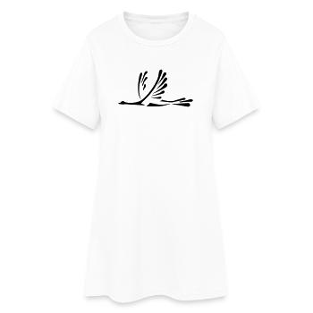 Oiseau - Robe T-shirt Femme - blanc - Devant