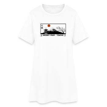 Mont Fuji Tokyo – Pagode japonaise & design de Sakura - Robe T-shirt Femme - blanc - Devant