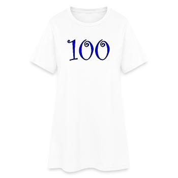100. 100 YEARS. 100th ANNIVERSARY. BIRTHDAY 100 - Women’s T-Shirt Dress - white - Front