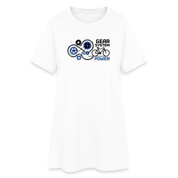 Génial Gear System Bike Nerd - Robe T-shirt Femme - blanc - Devant