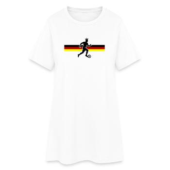 Fussballer Deutschland Fussball Fahne - Frauen T-Shirt-Kleid - Weiß - Vorne