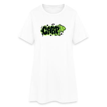 Karpfen Graffiti Grafik - Frauen T-Shirt-Kleid - Weiß - Vorne