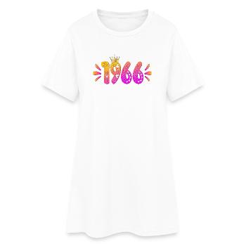 Couronne d’anniversaire 1966 - Robe T-shirt Femme - blanc - Devant