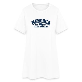 Menorca - Insel - Mittelmeer - Spanien - Balearen - Frauen T-Shirt-Kleid - Weiß - Vorne