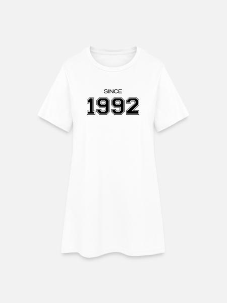Geburtstagsgeschenk 1992 - Frauen T-Shirt-Kleid - Weiß