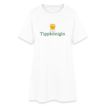 Tippkönigin - Geschenk für Tippspiel Gewinnerin - Frauen T-Shirt-Kleid - Weiß - Vorne