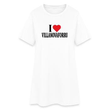 T-Shirt Ich liebe Villanovaforru T-Shirt Sardinien - Frauen T-Shirt-Kleid - Weiß - Vorne
