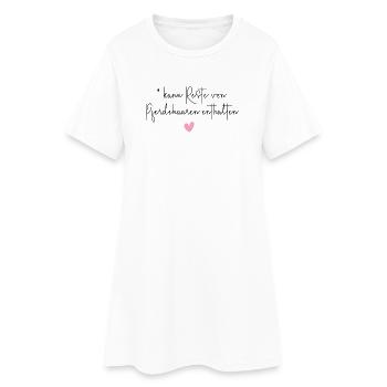 Pferde Pferdehaar lustiger Pferde Spruch Geschenk - Frauen T-Shirt-Kleid - Weiß - Vorne