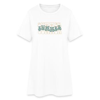 Été - Robe T-shirt Femme - blanc - Devant
