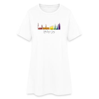 Hamburger Jung - Frauen T-Shirt-Kleid - Weiß - Vorne
