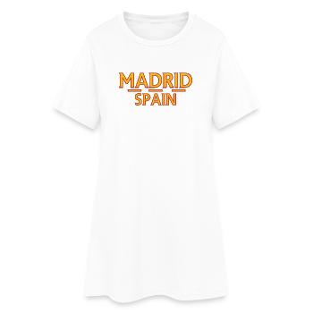 Madrid – Espagne - Robe T-shirt Femme - blanc - Devant