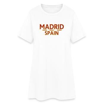 Madrid – Espagne - Robe T-shirt Femme - blanc - Devant