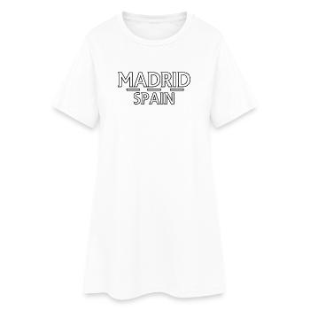 Madrid – Espagne - Robe T-shirt Femme - blanc - Devant