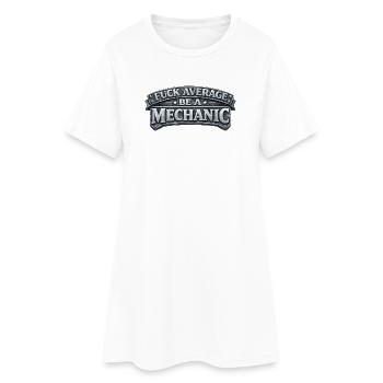 Mécanicien fier – Passion & Compétence - Robe T-shirt Femme - blanc - Devant