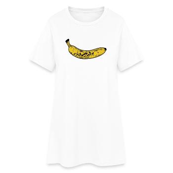 Banane - Frauen T-Shirt-Kleid - Weiß - Vorne