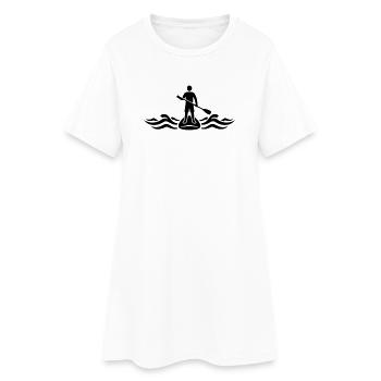 Stand Up Paddle SUP Board Sports Nautiques Lac - Robe T-shirt Femme - blanc - Devant