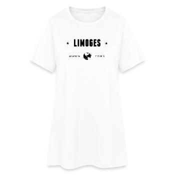 Limoges France Coordonnées Gps Globe - Robe T-shirt Femme - blanc - Devant