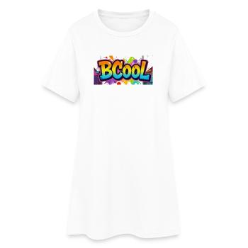 BCOOL Graffiti Neon Splash - Women’s T-Shirt Dress - white - Front