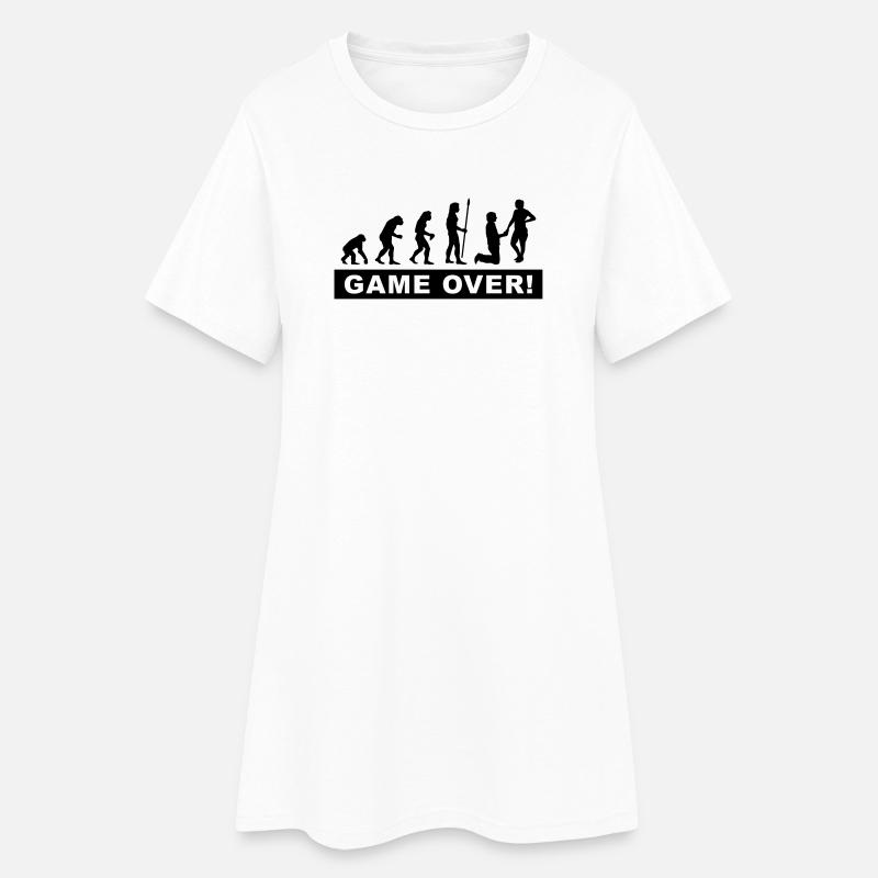 evolution_wedding - Robe T-shirt Femme - blanc