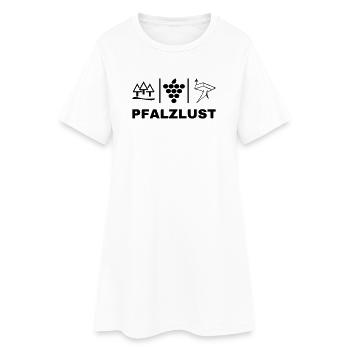 Pfälzer Life Style - Frauen T-Shirt-Kleid - Weiß - Vorne
