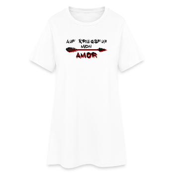 sur le pied de guerre midn Cupidon - sur le pied de guerre avec Cupidon - Robe T-shirt Femme - blanc - Devant