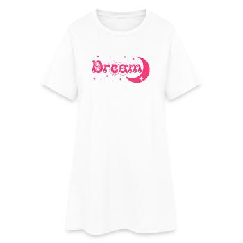 Dream / Traum - Frauen T-Shirt-Kleid - Weiß - Vorne