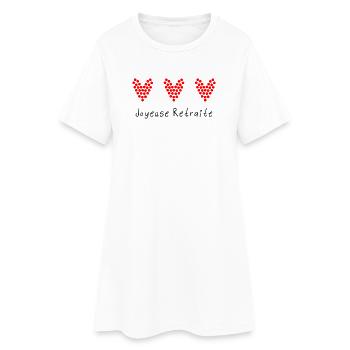 RETRAITE. RETRAITE. RETRAITEE. RETRAITE - Robe T-shirt Femme - blanc - Devant