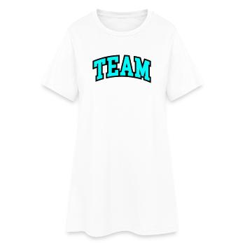 Lettrage d’équipe - Robe T-shirt Femme - blanc - Devant