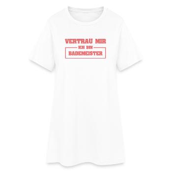 Bademeister - Frauen T-Shirt-Kleid - Weiß - Vorne
