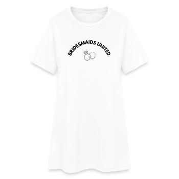 Demoiselles d’honneur unies noires - Robe T-shirt Femme - blanc - Devant