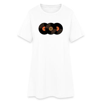 Vinyl Records Collection Music Fan - Women’s T-Shirt Dress - white - Front