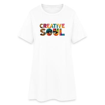 Artiste Soul Créatif Coloré Dicton. - Robe T-shirt Femme - blanc - Devant