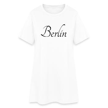 Berlin - Frauen T-Shirt-Kleid - Weiß - Vorne