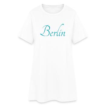 Berlin - Frauen T-Shirt-Kleid - Weiß - Vorne