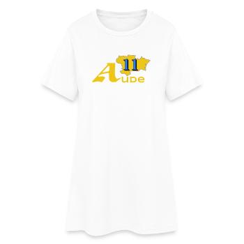 Aude - Robe T-shirt Femme - blanc - Devant