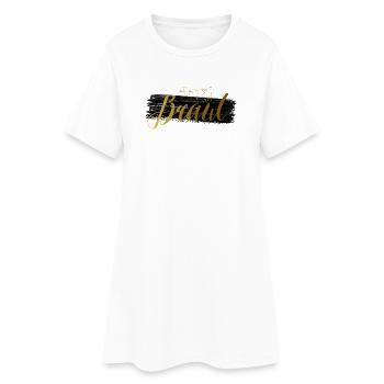 Braut JGA Gold Cocktail Elegant Design - Frauen T-Shirt-Kleid - Weiß - Vorne