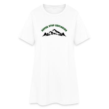 Never Stop Exploring - Women’s T-Shirt Dress - white - Front