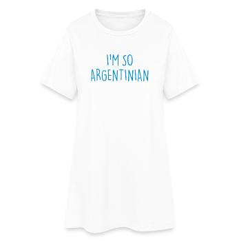 JE SUIS TELLEMENT ARGENTIN Argentine - Robe T-shirt Femme - blanc - Devant
