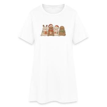 Phoques et morses Enfants Garçons Filles Noël - Robe T-shirt Femme - blanc - Devant
