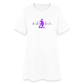 Conception vintage de floorball pour floorball - Robe T-shirt Femme - blanc - Devant