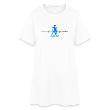 Klares Floorball Motiv für jeden Tag - Frauen T-Shirt-Kleid - Weiß - Vorne