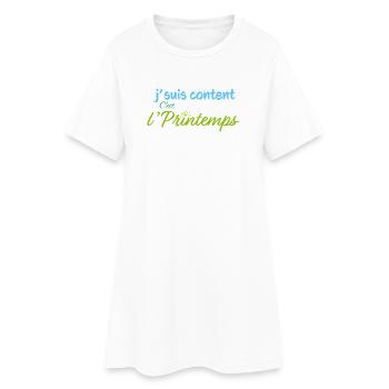 C'est l'printemps - Robe T-shirt Femme - blanc - Devant