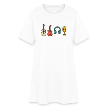 Notes musicales : Cadeau de conception rythmique et rythmique - Robe T-shirt Femme - blanc - Devant