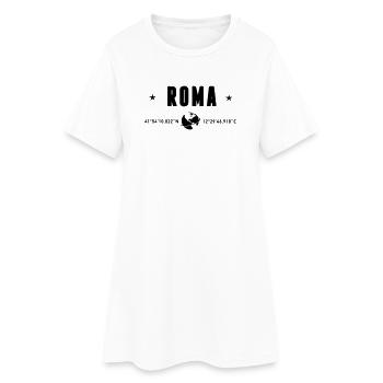 Globe des coordonnées GPS de Rome Italie - Robe T-shirt Femme - blanc - Devant