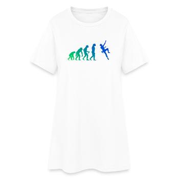 Les éventails d’escalade s’assemblent - Robe T-shirt Femme - blanc - Devant