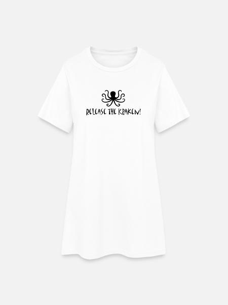 Release the Kraken - Women’s T-Shirt Dress - white
