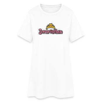 Zornröschen - Frauen T-Shirt-Kleid - Weiß - Vorne