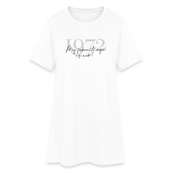 Vintage Jahreszahl 1972 Script - Frauen T-Shirt-Kleid - Weiß - Vorne